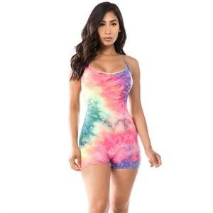 Just Showin' Some Skin Tie Dye Romper